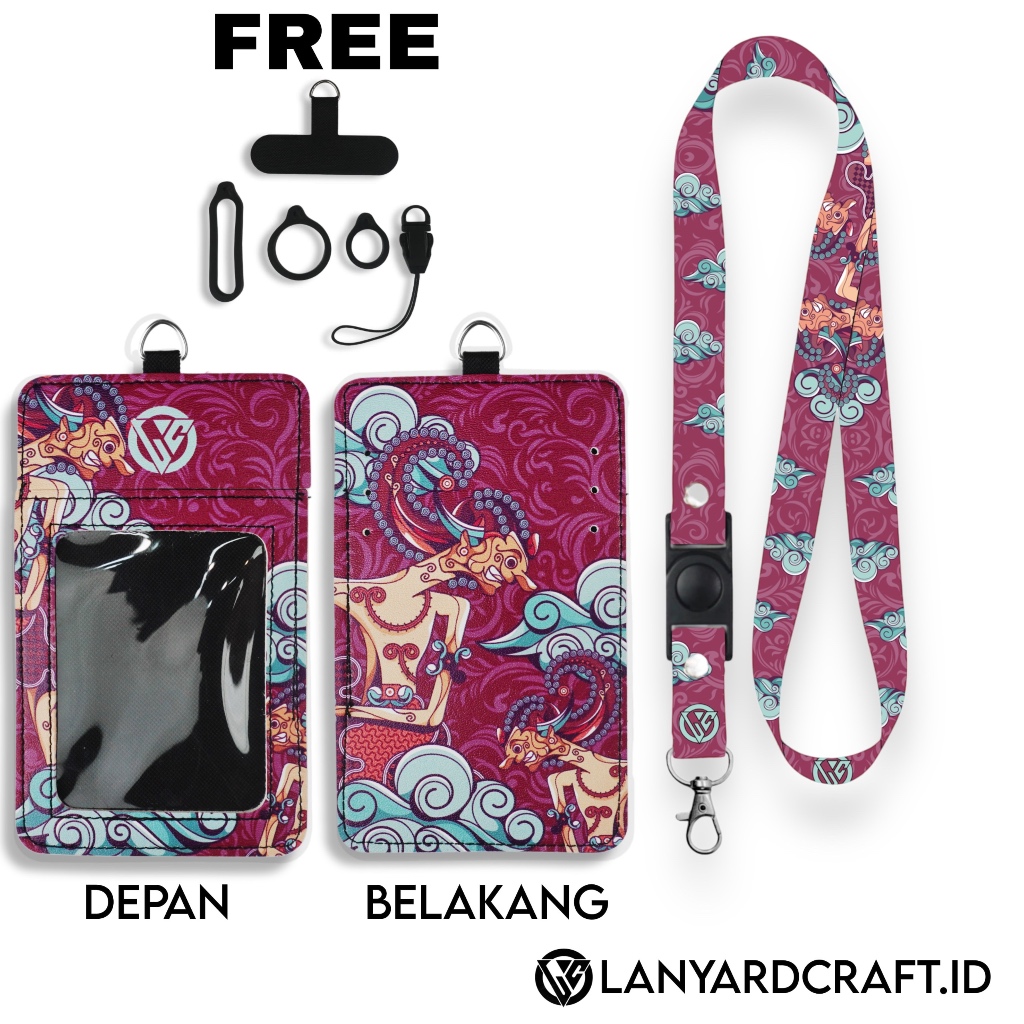 

Arm Lanyard Craft Holder ID Card Kulit Printing UV Various type - Wayang Series V3