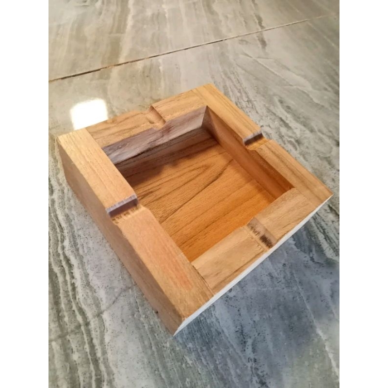 Asbak Kayu Jati/Asbak Kayu/Asbak Kotak Kayu