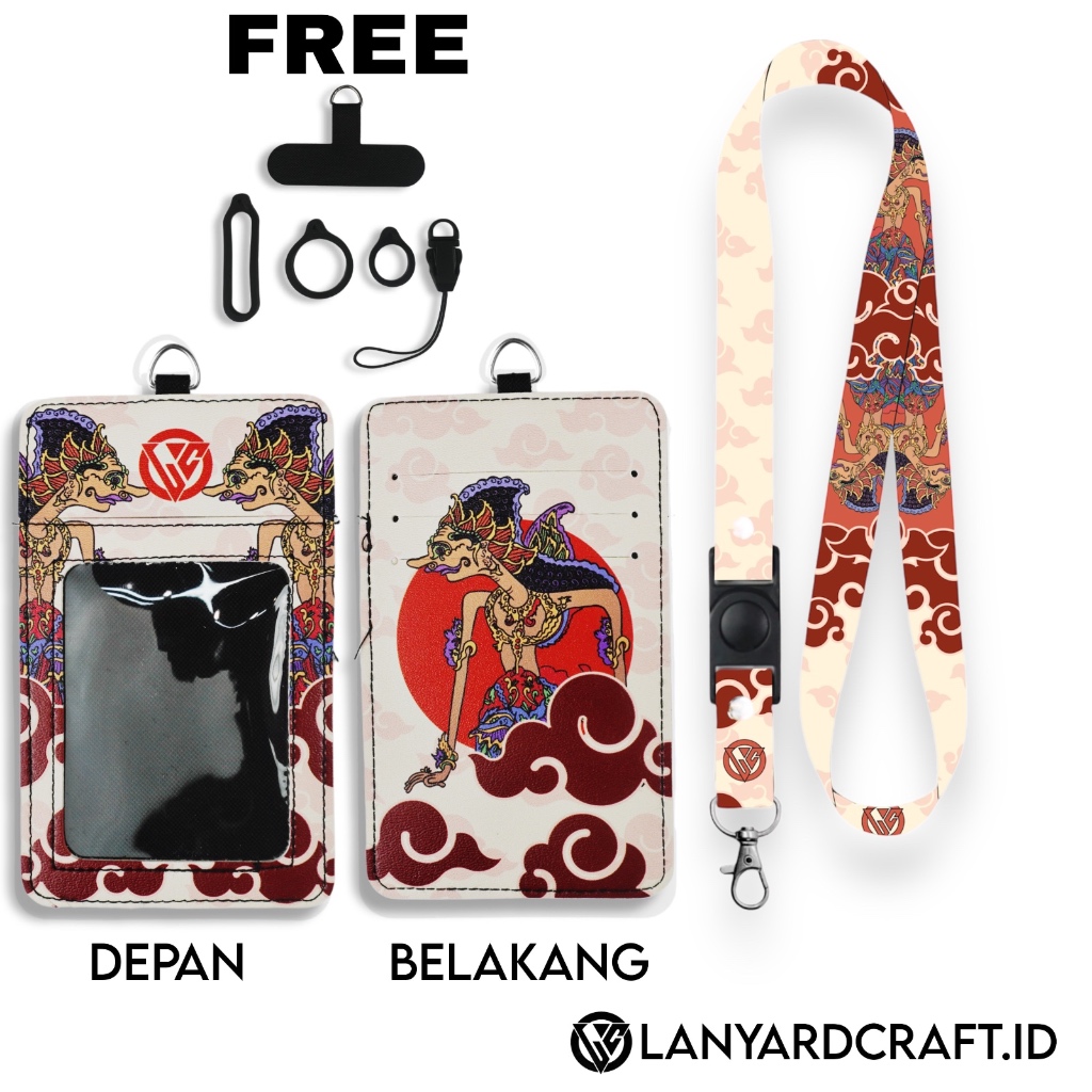 

Lanyard Craft Holder ID Card Kulit Printing UV Various type - Wayang Series V1