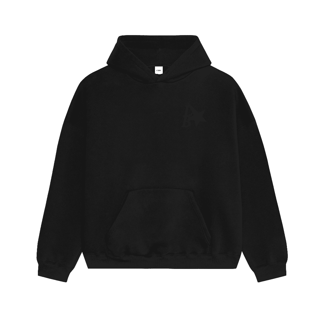 Lodybert Hoodie Pullover Boxy Shooting Star Black