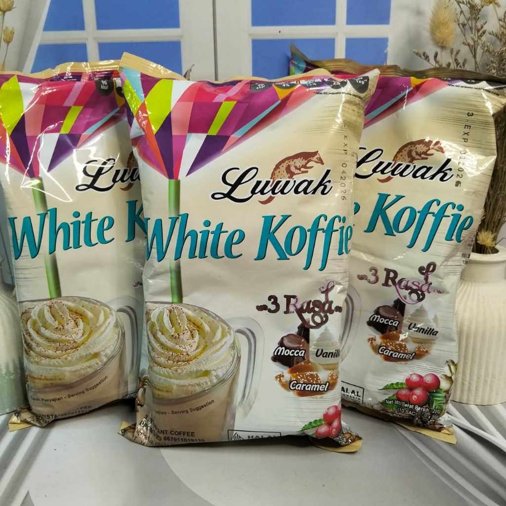 

Kopi Luwak White Koffie 3 Rasa Bag 10x20gr