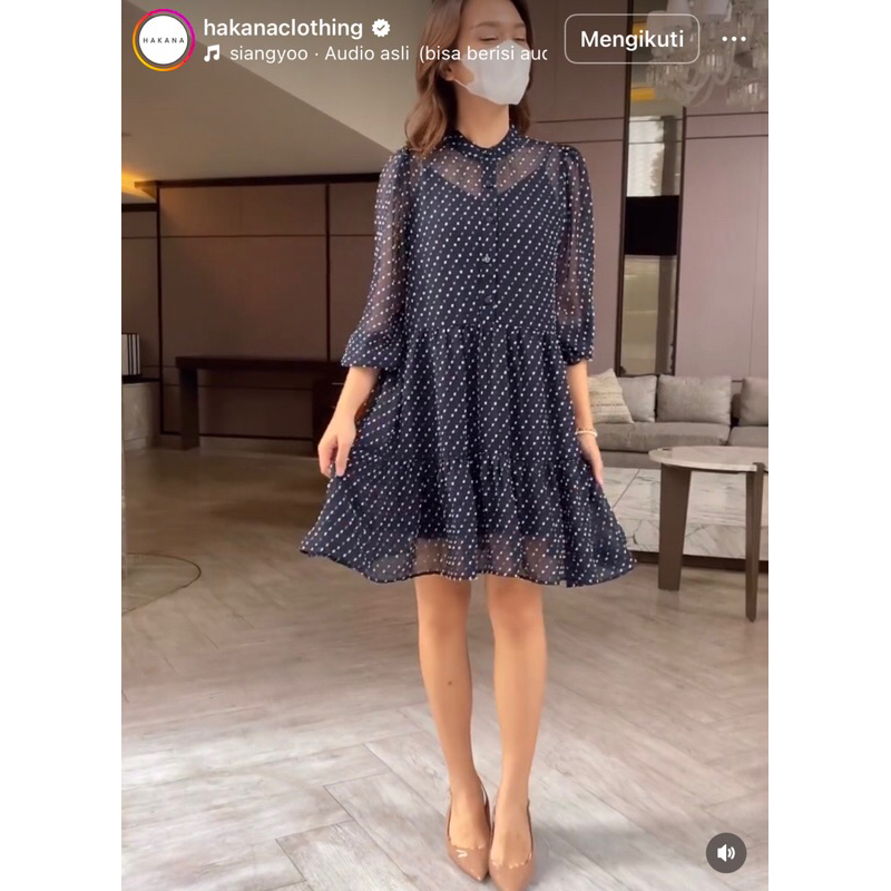HAKANA Luna dress- dress wanita (free inner)