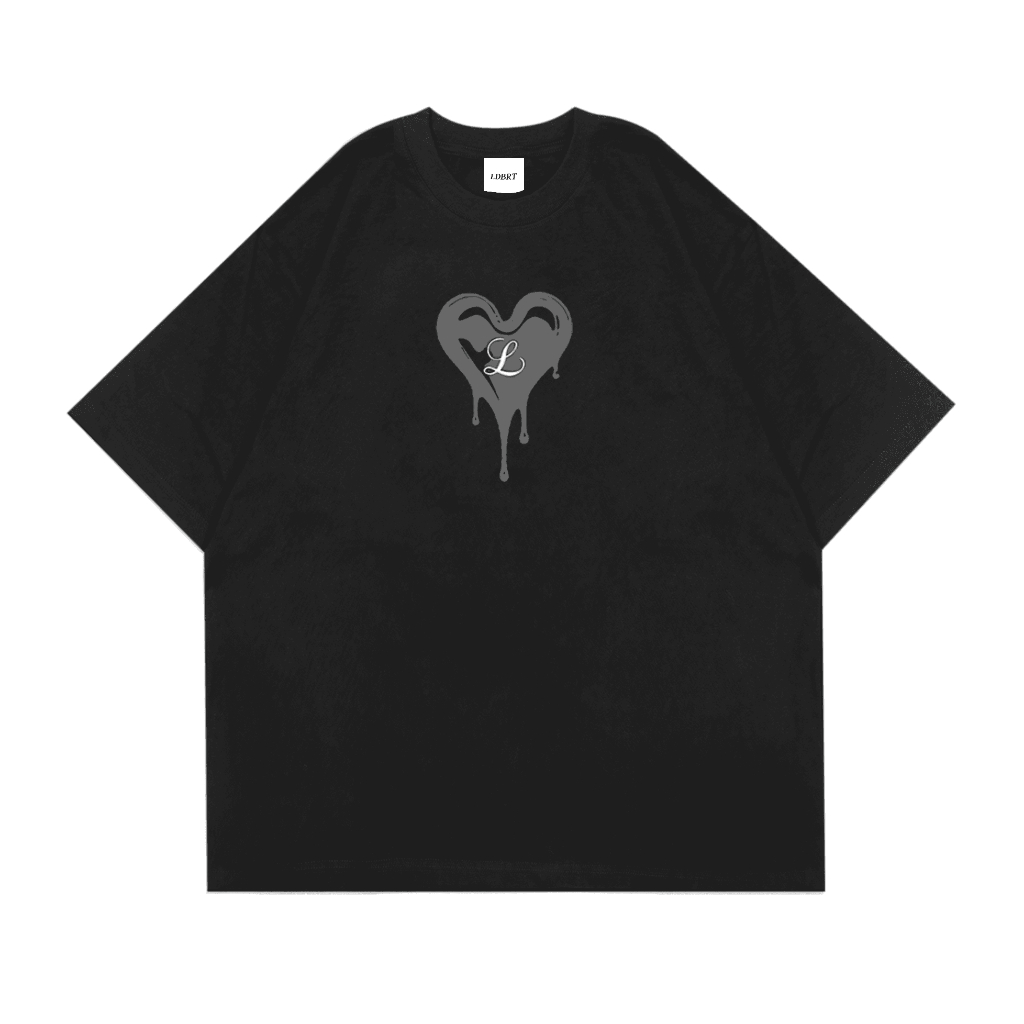 Lodybert Oversize T-shirt Valentine Black