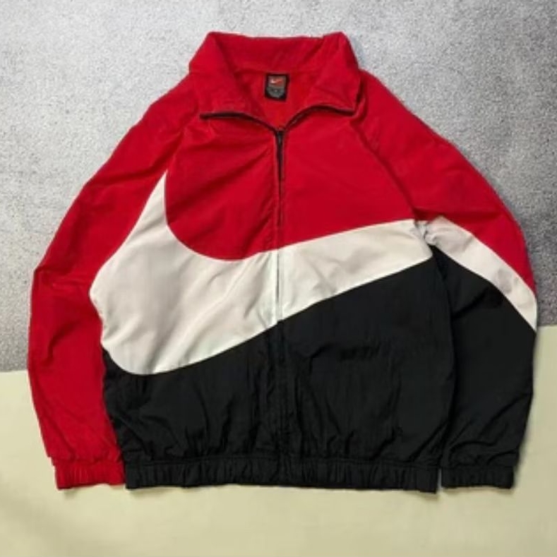 Jaket parasut nike / jaket vintage / Windbreaker Nike big swosh  pria dan wanita full tag label
