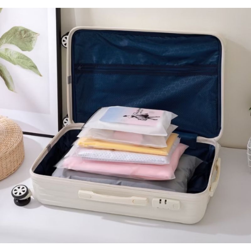 

Zipper Bag multifunction Organizer Transparan Doff Motif Bunga Daisy Pouch Masker tempat kosmetik tempat pensil pakaian aksesoris asesoris