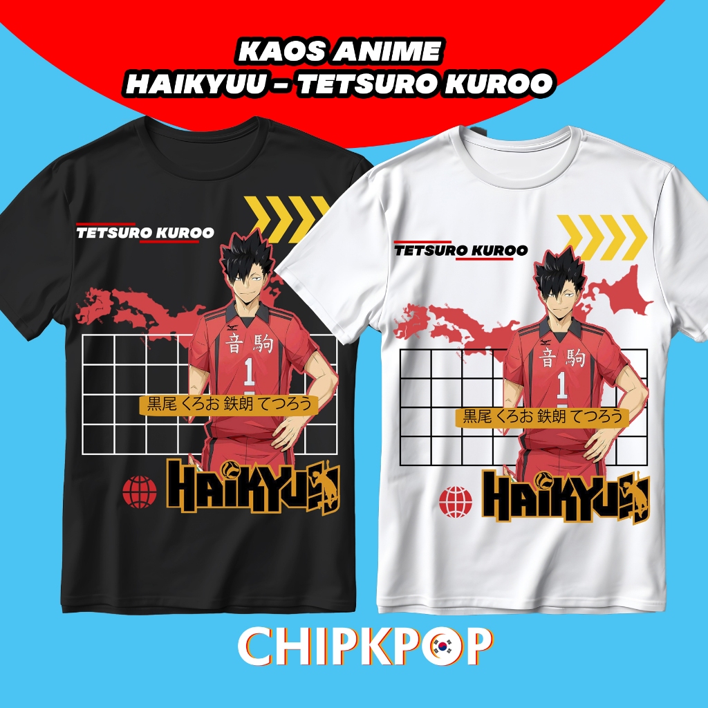 [PAKET SET] KAOS TETSUROO KUROO HAIKYUU VOLEY BALL ANIME KAOS I KAOS ANIME HAIKYUU I PHOTOCARD HAIKY