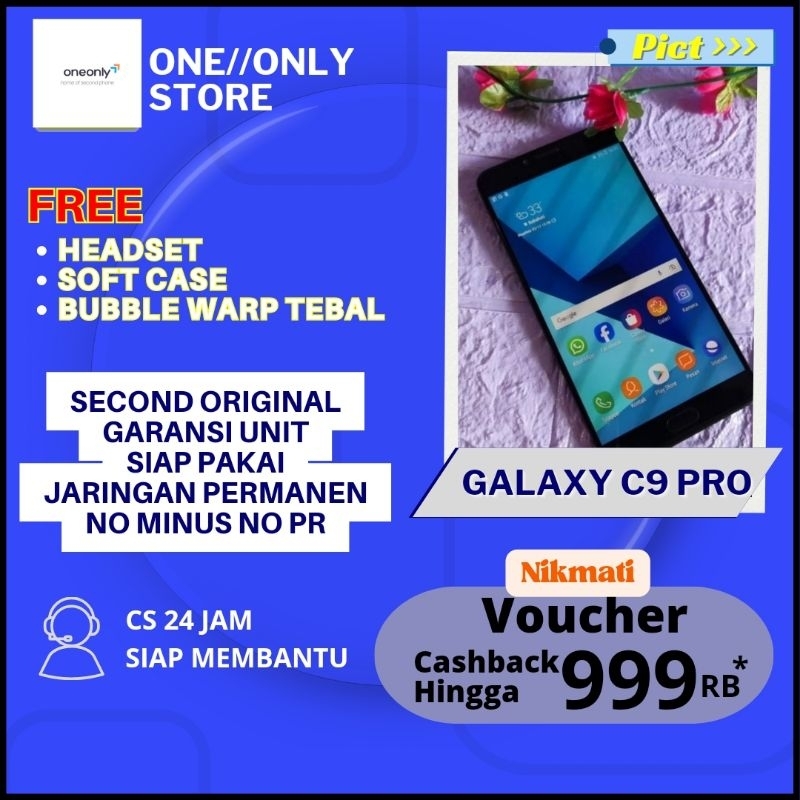 Hp Second Samsung C9 Pro Original Garansi Sein Indonesia