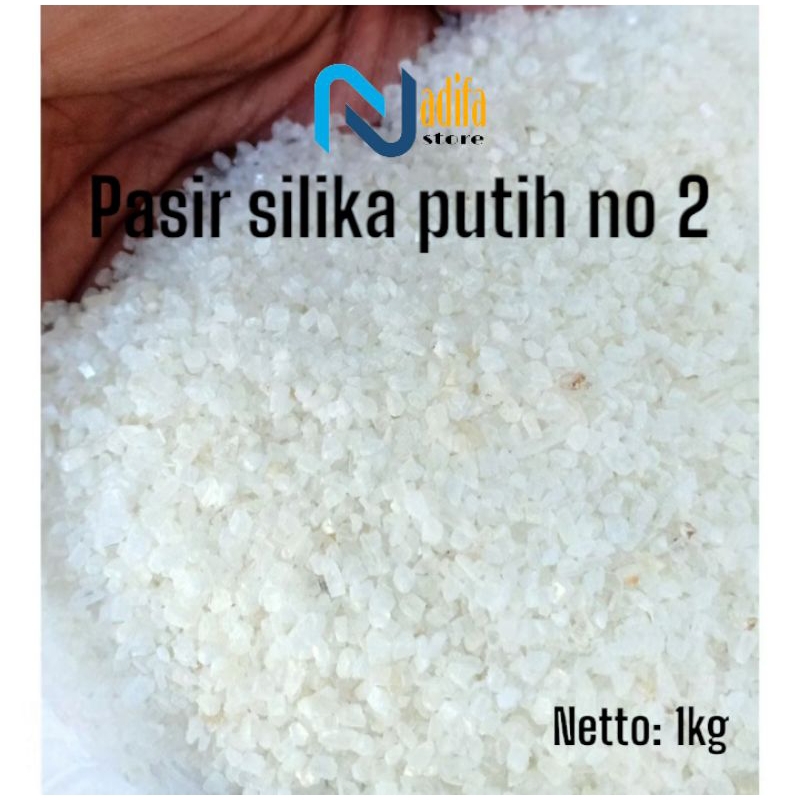 pasir silika putih no 2 netto 1kg / pasir silika putih / aquascape pasir silika / pasir silika / pas