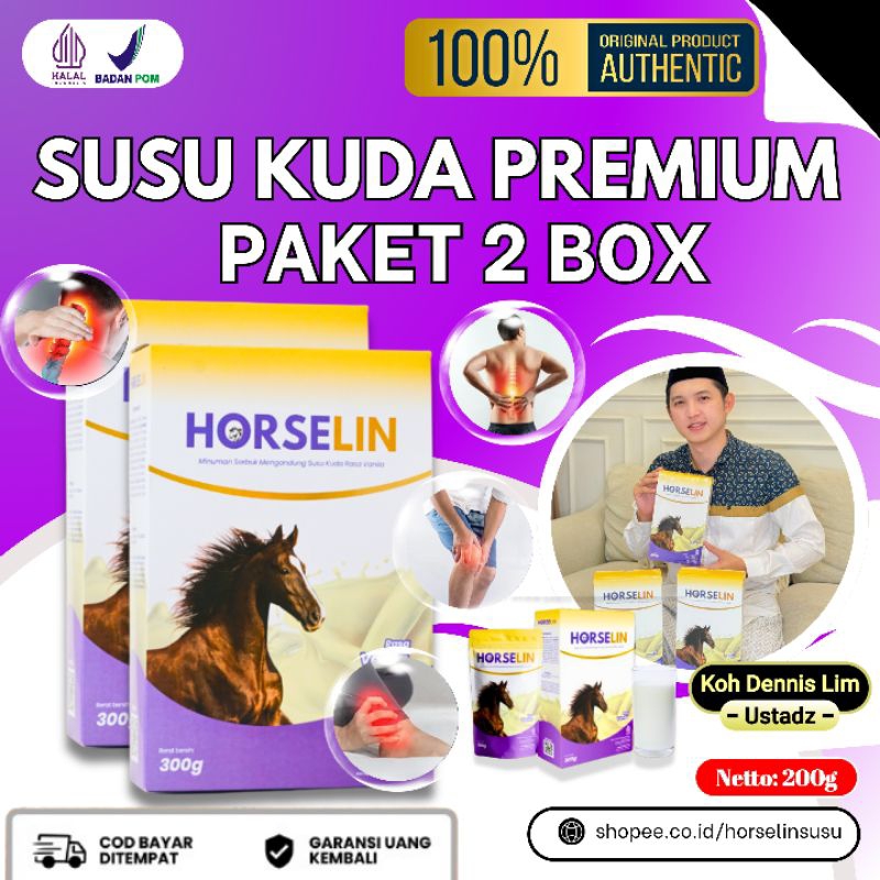 

Horselin Susu Kuda Liar Premium Asli Sumbawa Atasi Nyeri Sendi Tulang Asam Urat Original 200gr 2 BOX