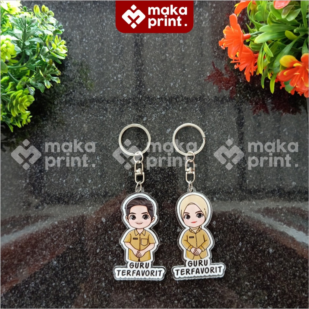 [2MM] Gantungan Kunci Akrilik CUSTOM - Keychain Custom - Gantungan Kunci Logo Kampus