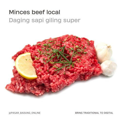 

Daging sapi giling 85CL segar tiap pagi hari 500gram