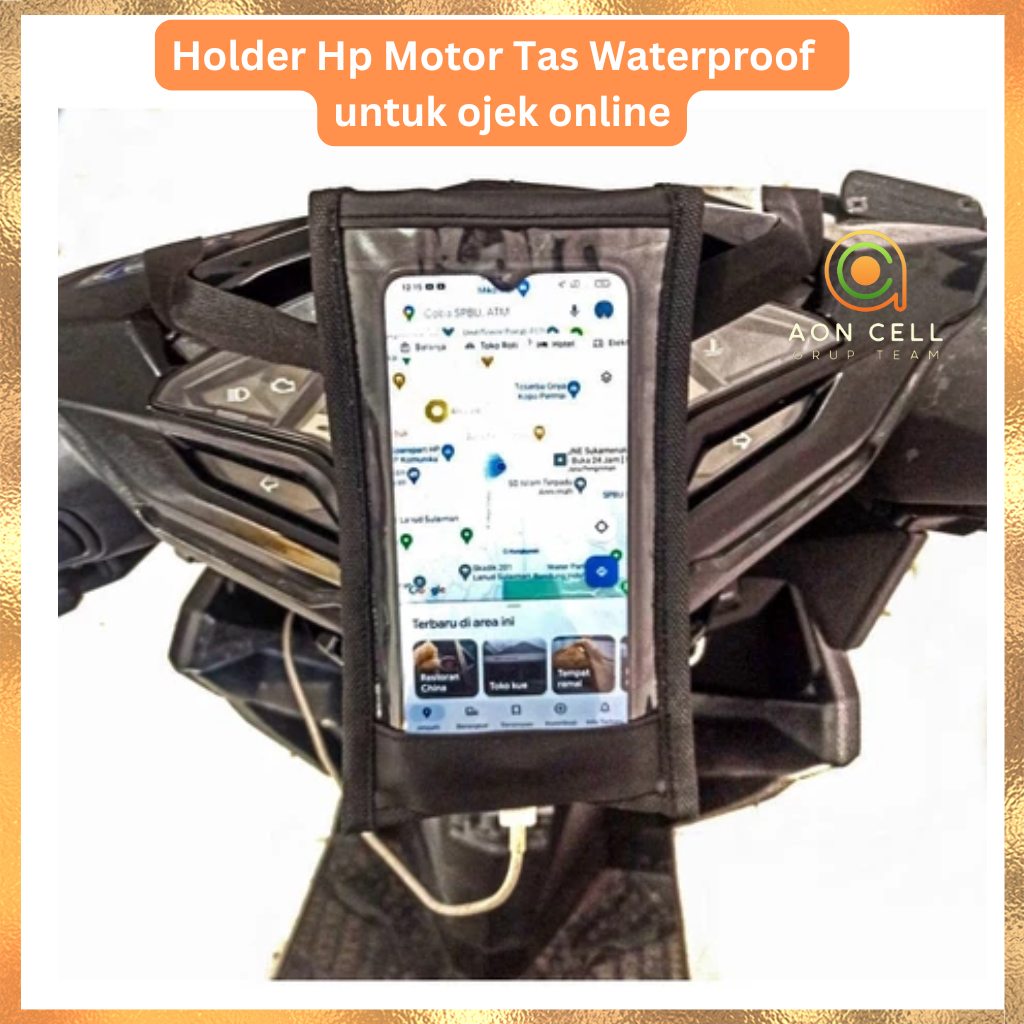 Holder Hp Motor Tas Waterproof Handphone Di Stang Untuk Ojol Ojek Online