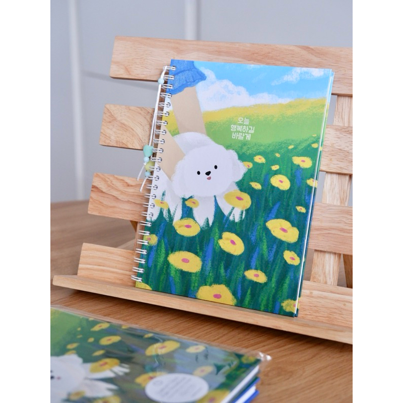 

Dalkom Days Plain Notebook by Dalkomhands - buku agenda journal ring polos hardcover dengan ilustrasi