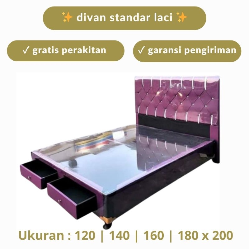 Divan Laci / Ranjang kasur ukuran 160x200 No 2 semua ukuran harga termurah