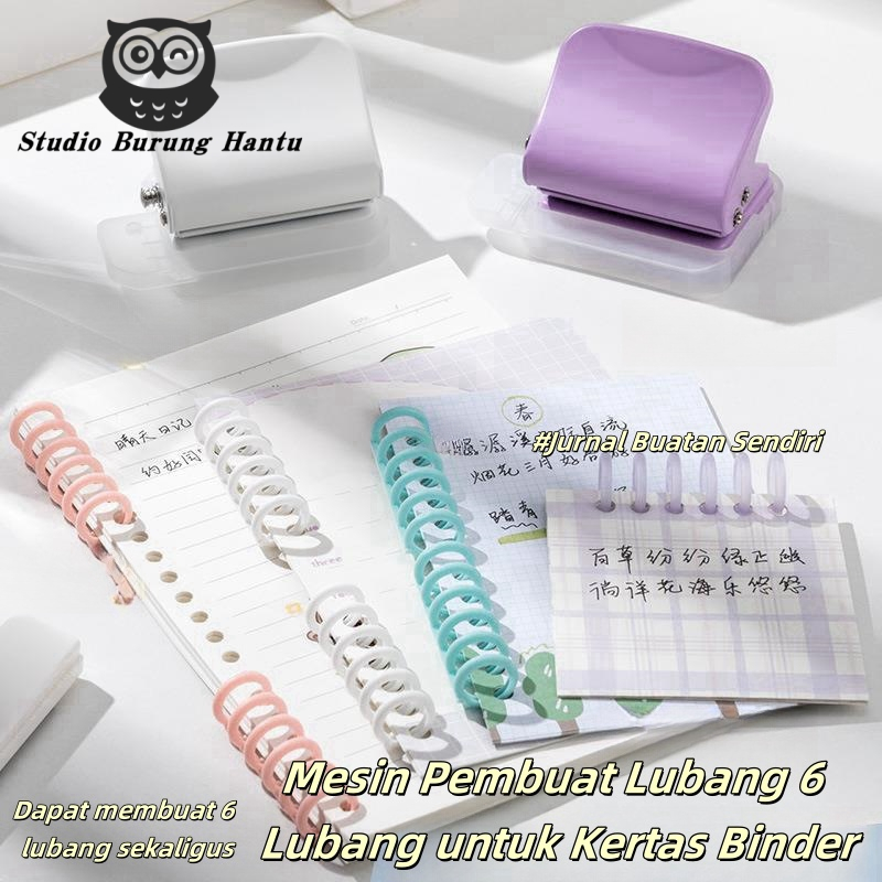 

Mesin Pembuat Lubang 6 Lubang dengan Ukuran yang Dapat Disesuaikan untuk A4, A5, B5, Alat Pembuat Lubang Bulat Kecil dari Metal untuk Binder