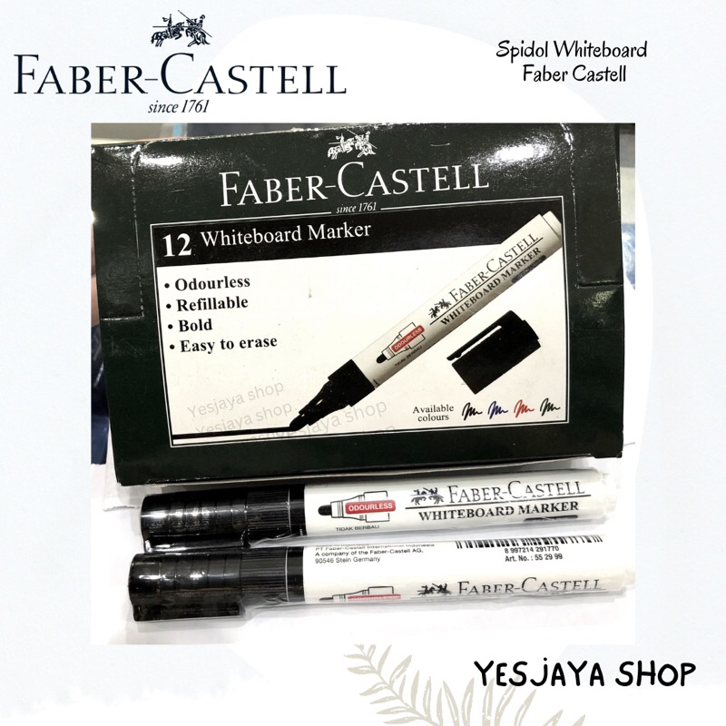 

{1 pc} FABER CASTELL Spidol White board Faber Castell Hitam / Spidol Papan Tulis Faber / Whiteboard Marker Faber Castell