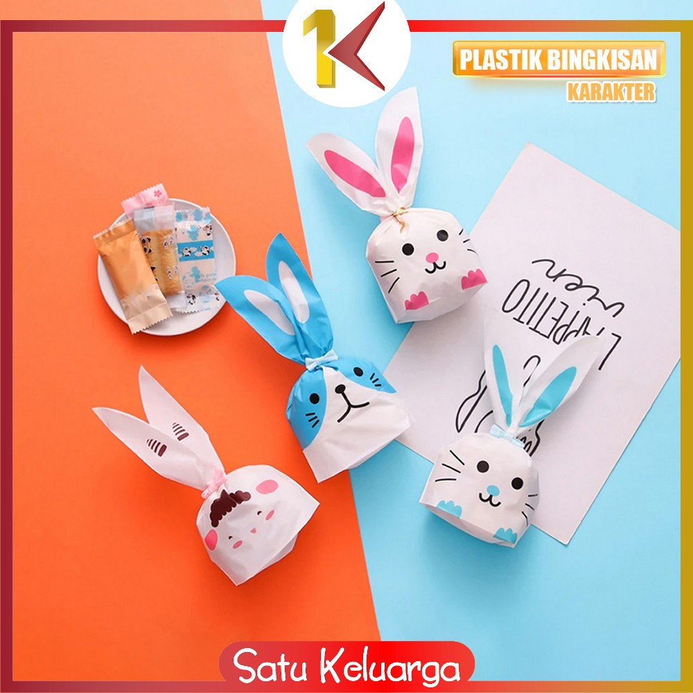 

SK-C1181 Plastik Goodie Bag Kecil Karakter Kelinci Lucu / Plastik Bingkisan Ultah Anak / Kantong Souvenir Snack Rabbit Plastic Bag