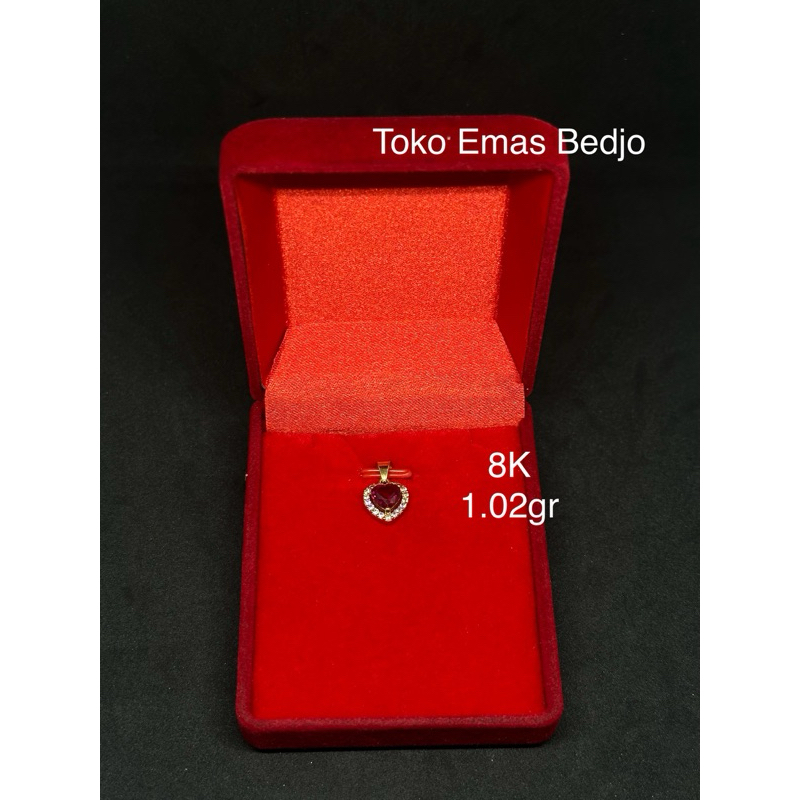 Liontin Emas Ruby Love