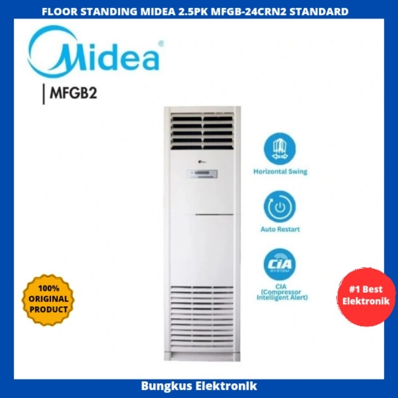 AC FLOOR STANDING MIDEA 2.5PK MFGB-24CRN2 STANDARD AC FLOOR STANDING MIDEA 2.5 PK