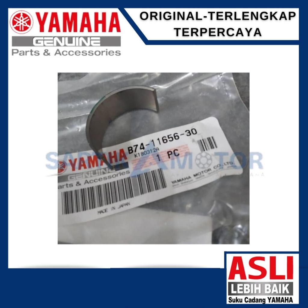 PLANE BEARING, CONNECTING ROD  HIJAU XMAX OLD ORIGINAL YAMAHA (B74-11656-30)