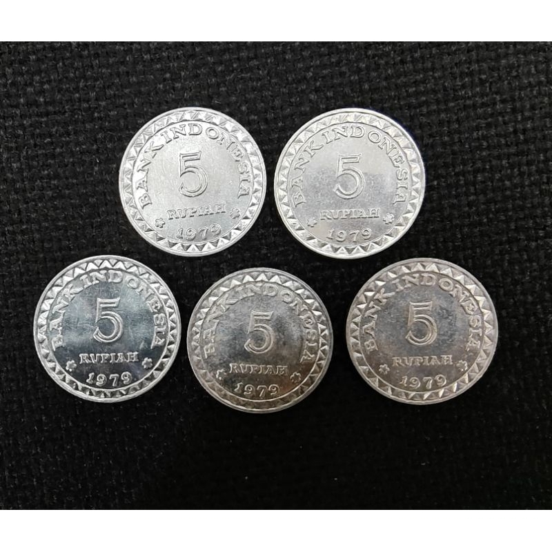 KOIN MAHAR 5 RUPIAH TAHUN 1979 ORIGINAL ASLI