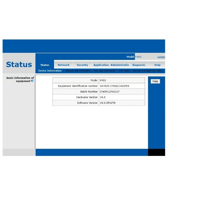 F460 V6 ONT EPON ZTE TANPA ADAPTOR BUKAN GPON