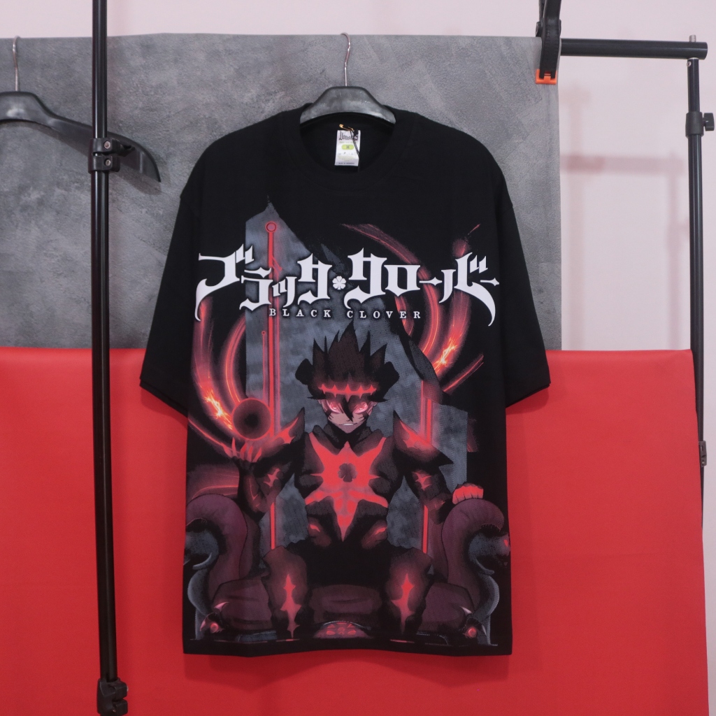 T-shirt Oversize Vn Anime Black Clover Asta Hitam