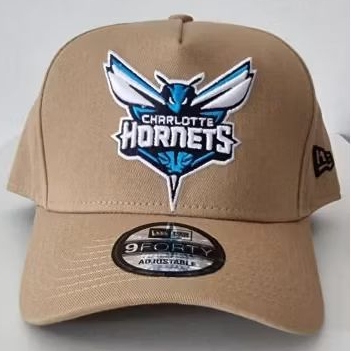 topi baseball import original hornets krem New era cap 9forty MLB NBA street wear pria wanita model 
