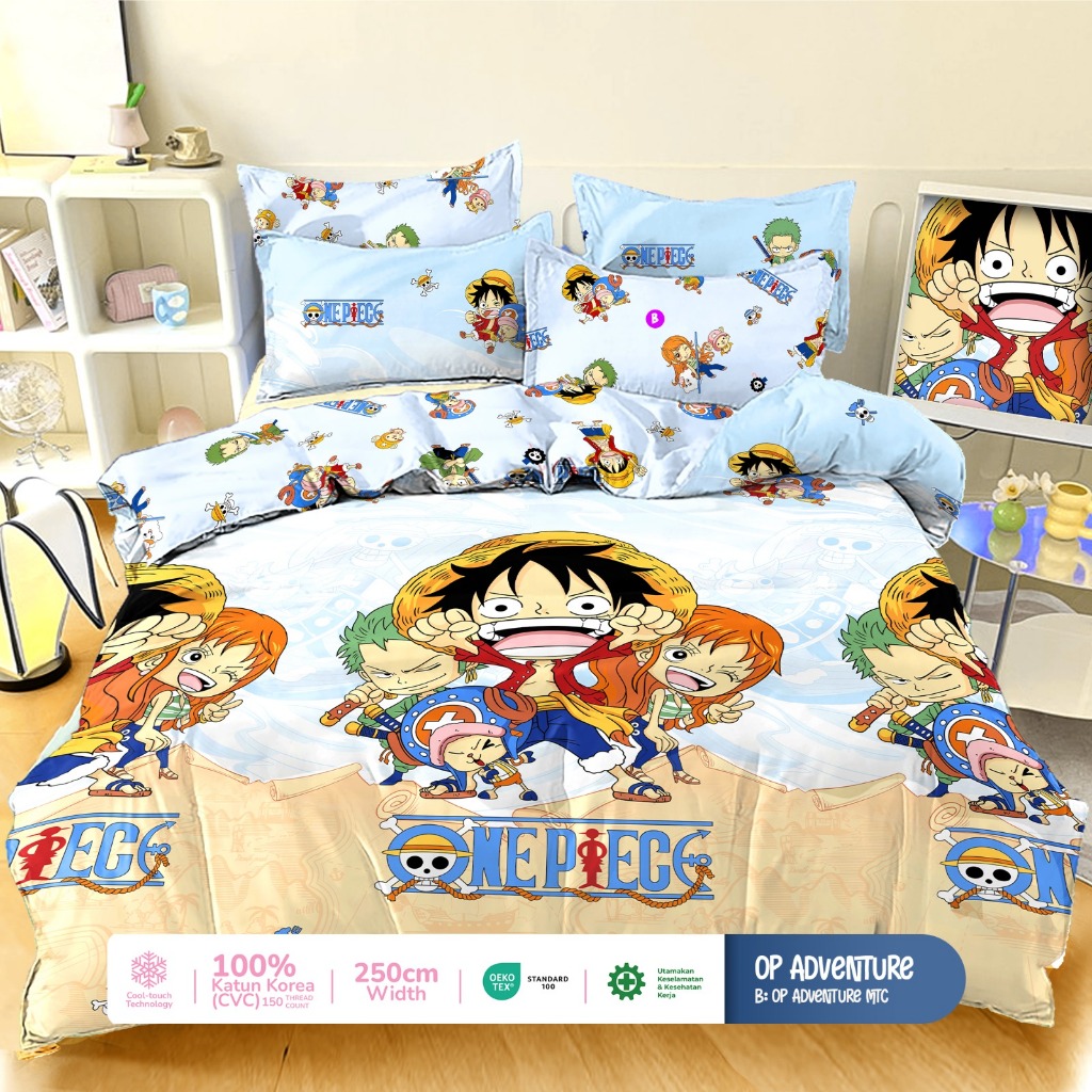 Sprei Katun Lokal Star Motif One Piece - Anime Jepang