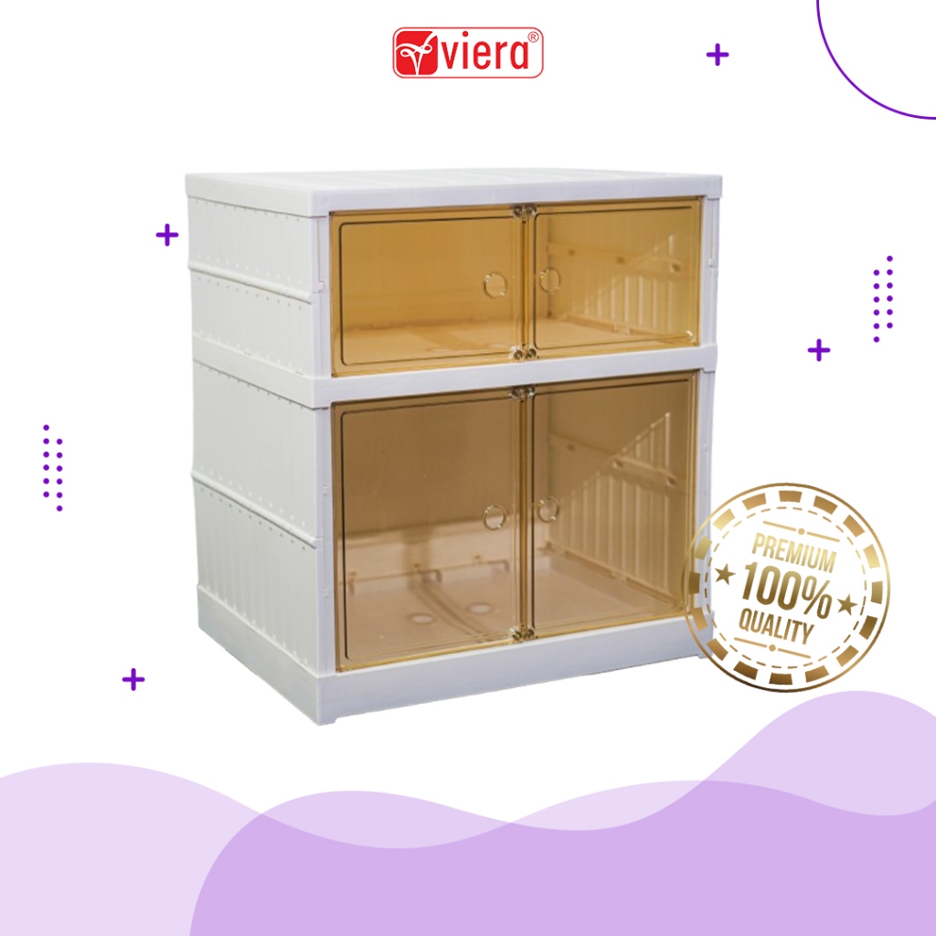 Viera - Foldable Storage Cabinet Box Organizer Kotak Penyimpanan Lipat Serbaguna Multifungsi Pakaian