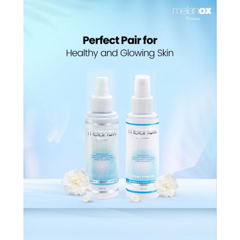 paket melanox cleansing gel & melanox toner