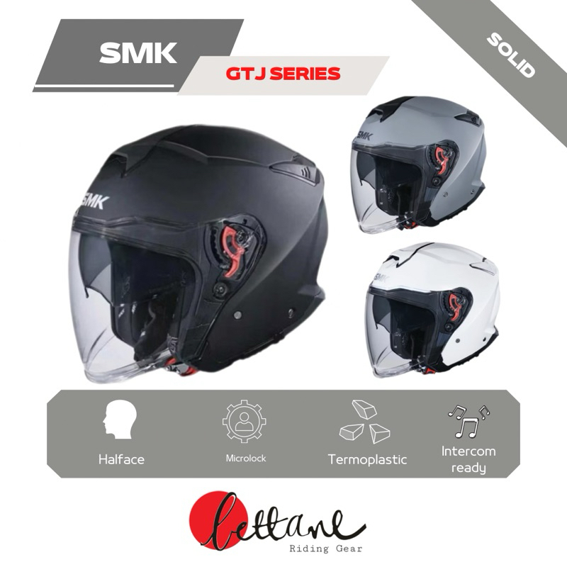 HELM SMK GTJ HALF FACE HELMET SMK