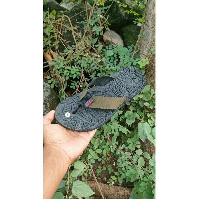 sandal japit ortega Hijau army