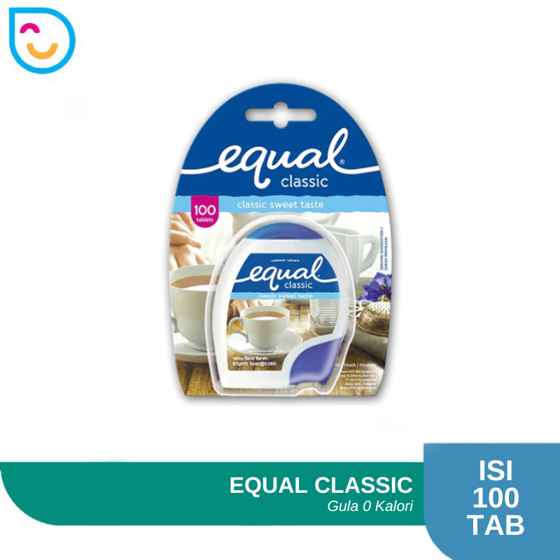 

Gula 0 Kalori Equal Classic 100 Tablet Pemanis Alami Nol Kalori