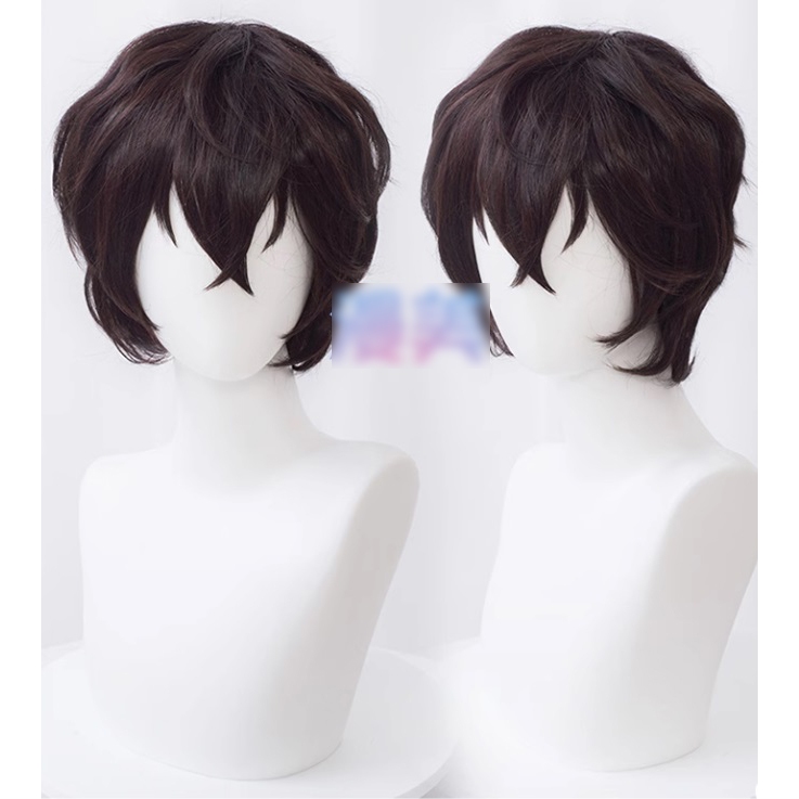 [READY JKT] Ywailisi - Dazai Osamu Wig - Dazai Osamu Bungou Stray Dogs Cosplay Wig - Wig Cosplay Daz