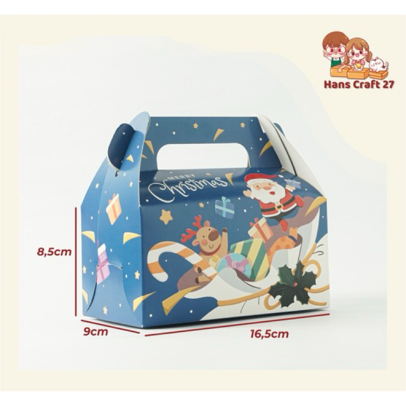 

Hampers Tema Natal || Handle Box Natal || Cookies Cupcake Christmas Box (TN 4)