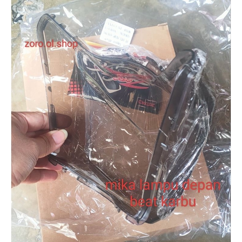 mika lampu depan beat karbu + BONUS EMAS 24K / mika lampu depan zoro beat karbu / mika lampu depan s