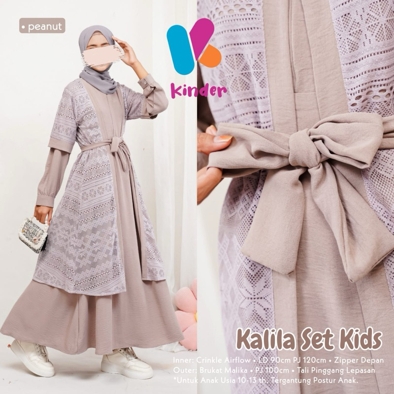 Gamis Outer anak perempuan KALILA set