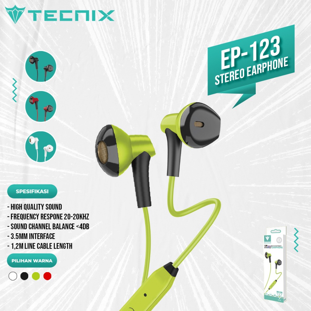 TECNIX EP-123  Stereo Earphone