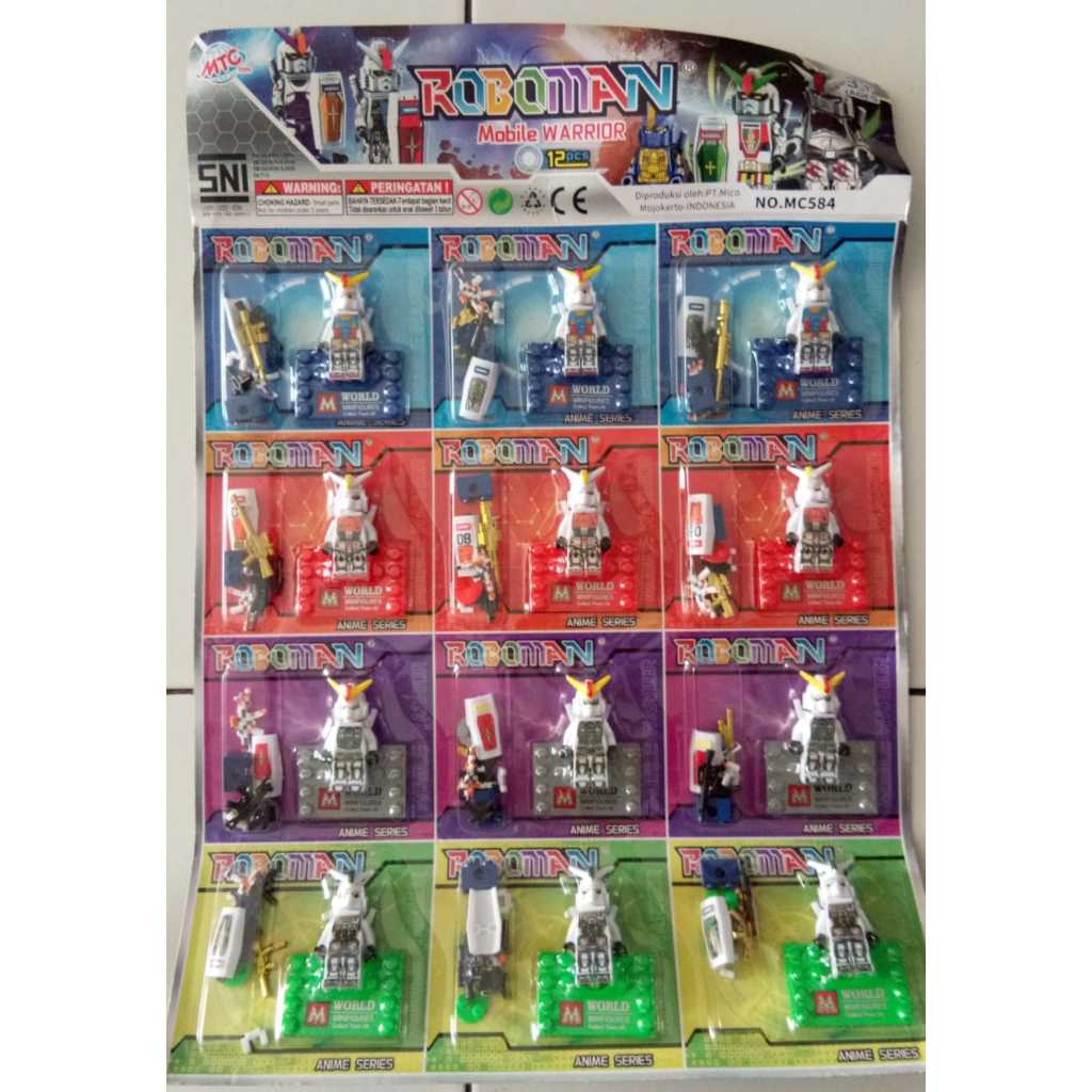 Mainan Lego Roboman Mobil Warrior Gundam Mini MC584