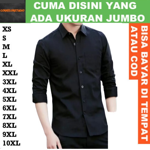 5XL 4XL 3XL XXL XL L M S XS 10XL 9XL 8XL 7XL 6XL Shirt Kemeja Cowok Hem Pria Long Shirt Basic Plain 