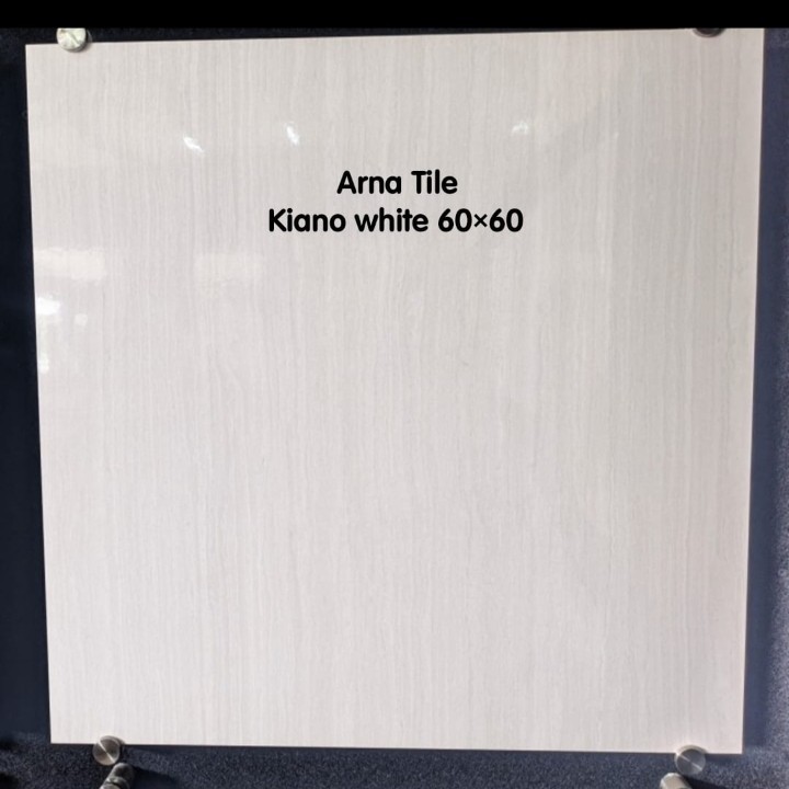 GRANIT LANTAI PUTIH MOTIF ALUR GLOSY UKURAN 60X60 | ARNA KIANO WHITE 60X60