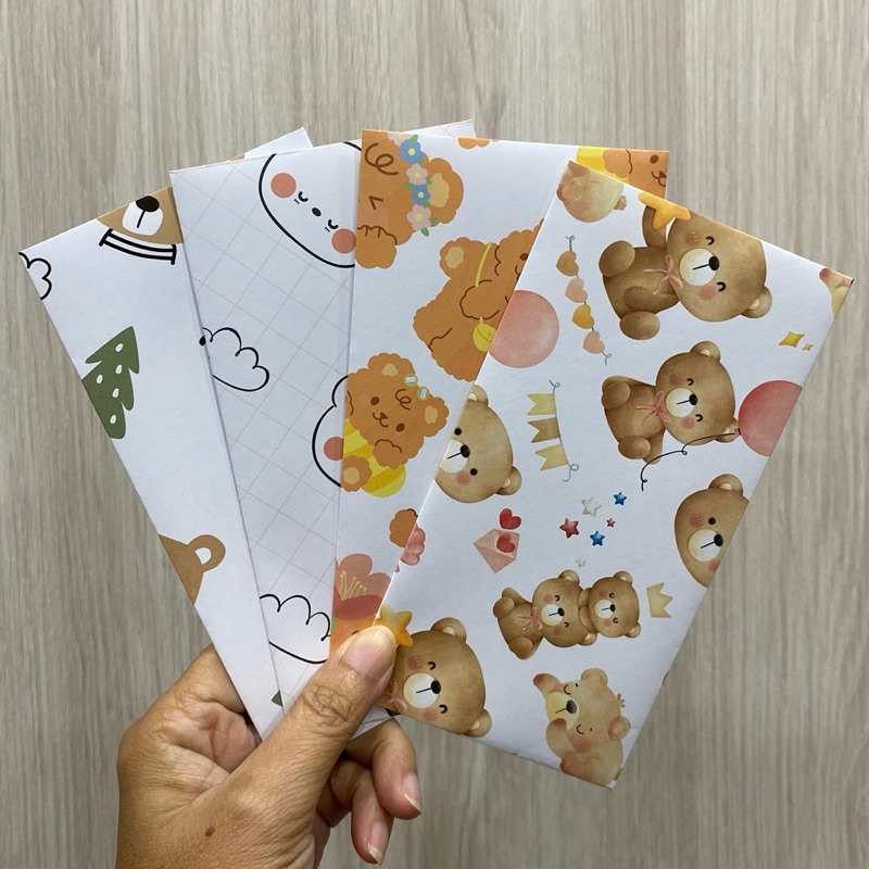 

Satuan Amplop Panjang Uang Tanpa Dilipat Angpao BEAR series Lebaran Kondangan
