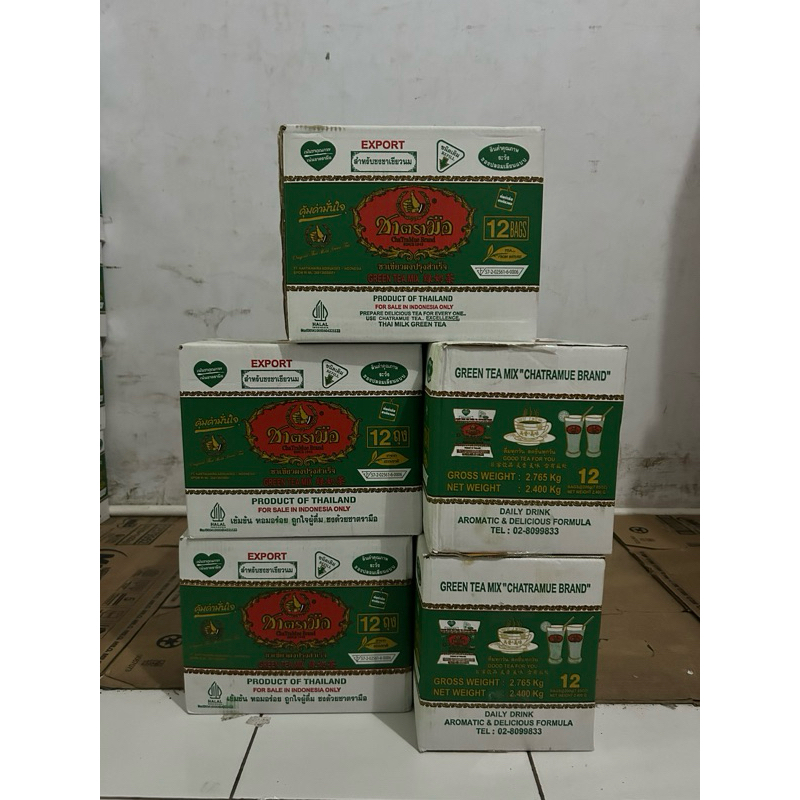 

Paket 5 Dus Green Tea Chatramue 60 Bks BPOM HALAL Greentea