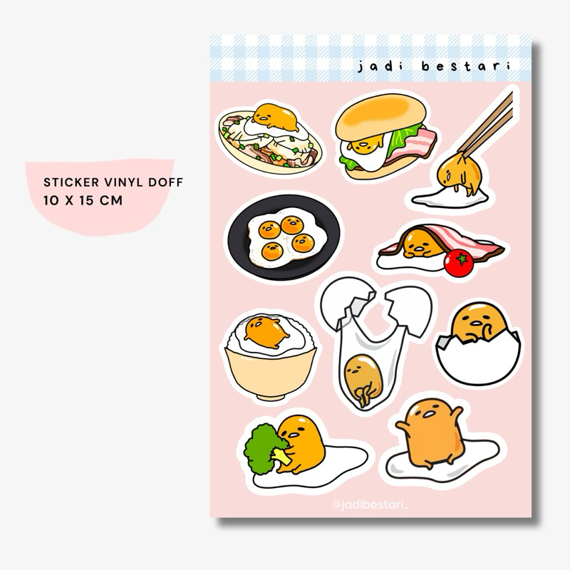

Gudetama Telor Ceplok Burger Sticker Pack