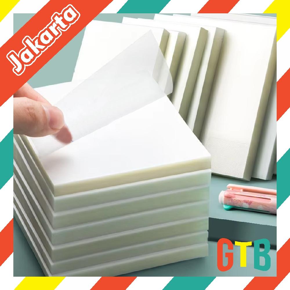 

❤️GTB❤️ Sticky Note Transparan Isi 50 Lembar Waterproof Serbaguna Untuk Kantor Sekolah / Kertas Memo Tahan Air / Memo Kertas Tempel Anti Air / Label Stickers Catatan Bening S145