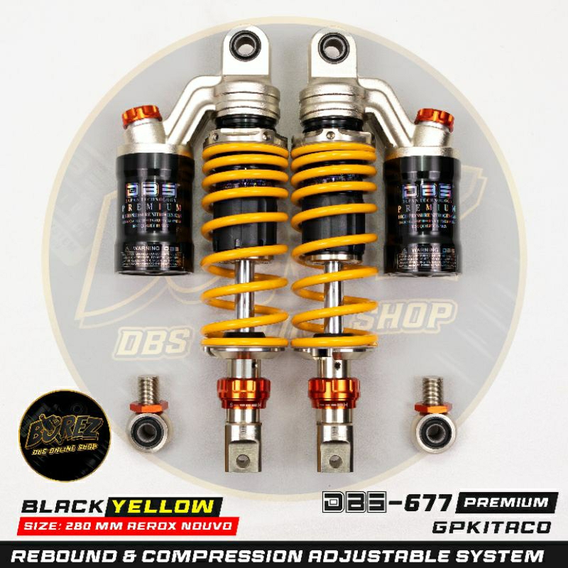 SHOCK DBS 677-280MM AEROX155 - NMAX NEW - NOUVO - JUPITER - VEGA R - FIZR Shok empuk nyaman di pakai