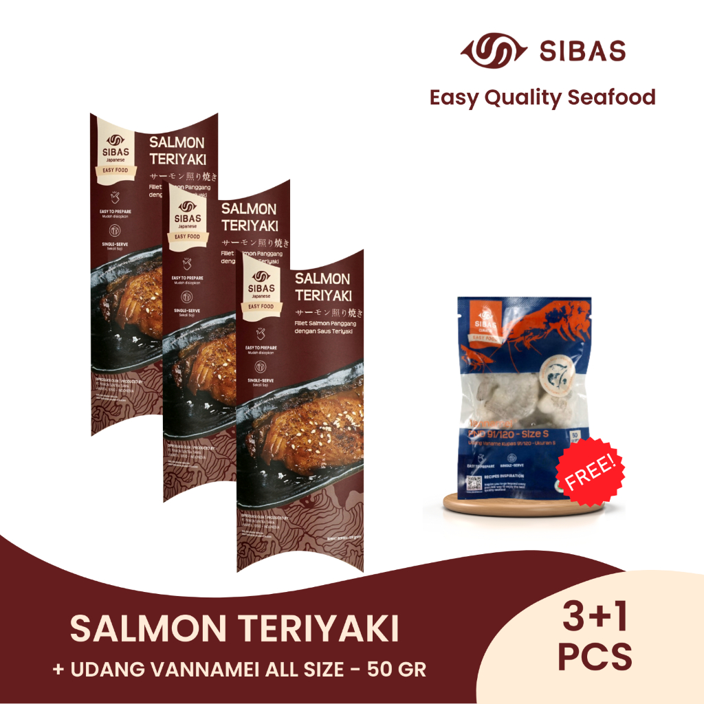 

Beli 3 SALMON TERIYAKI SIBAS Gratis Udang Vannamei All Size - 50gr