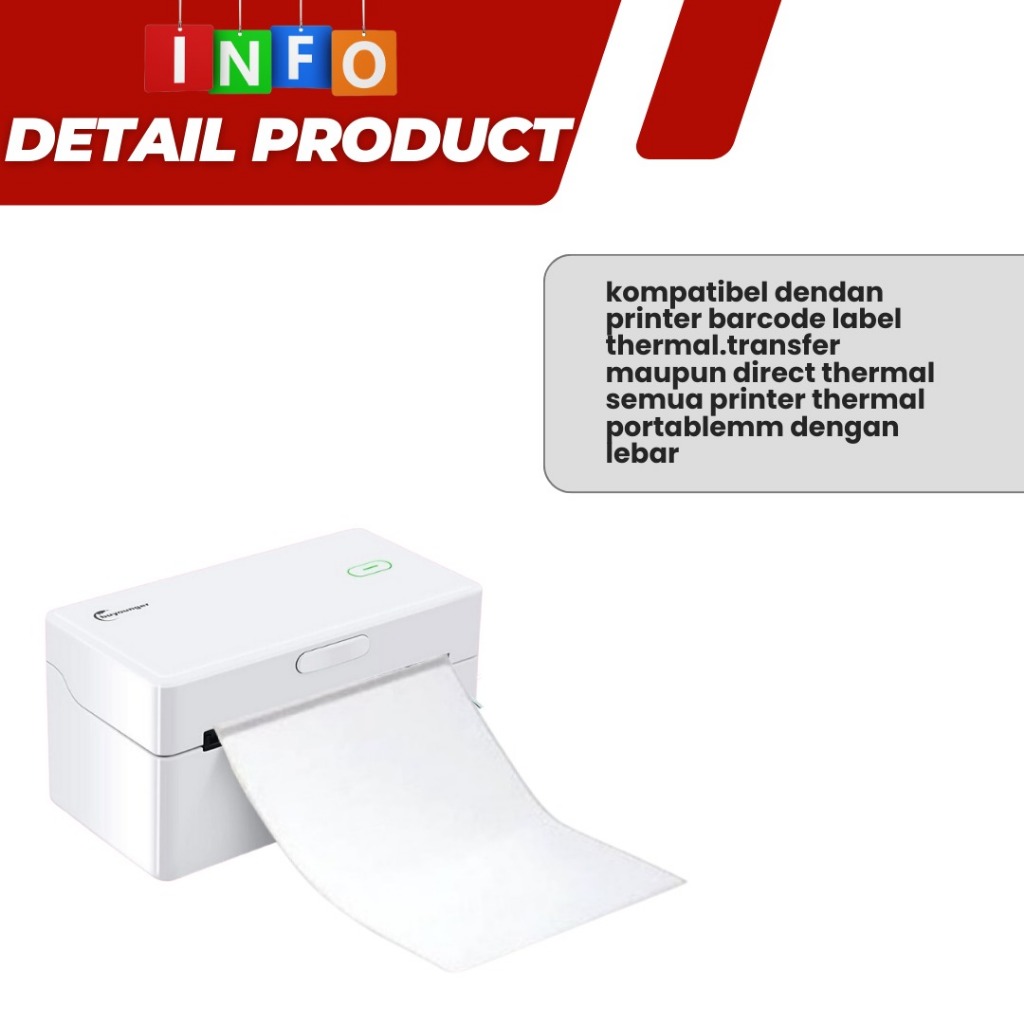 

RB Kertas Label Thermal / Kertas Thermal Print / Kertas Stiker Barcode Online Shop/Waterproof Anti