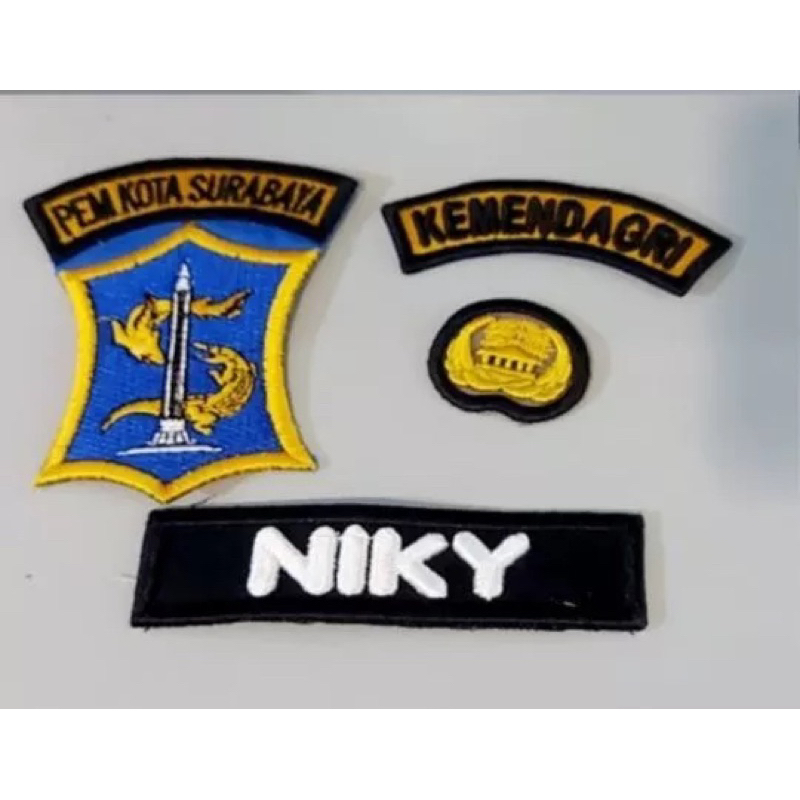 Logo Daerah buat seragan PNs bordir timbul